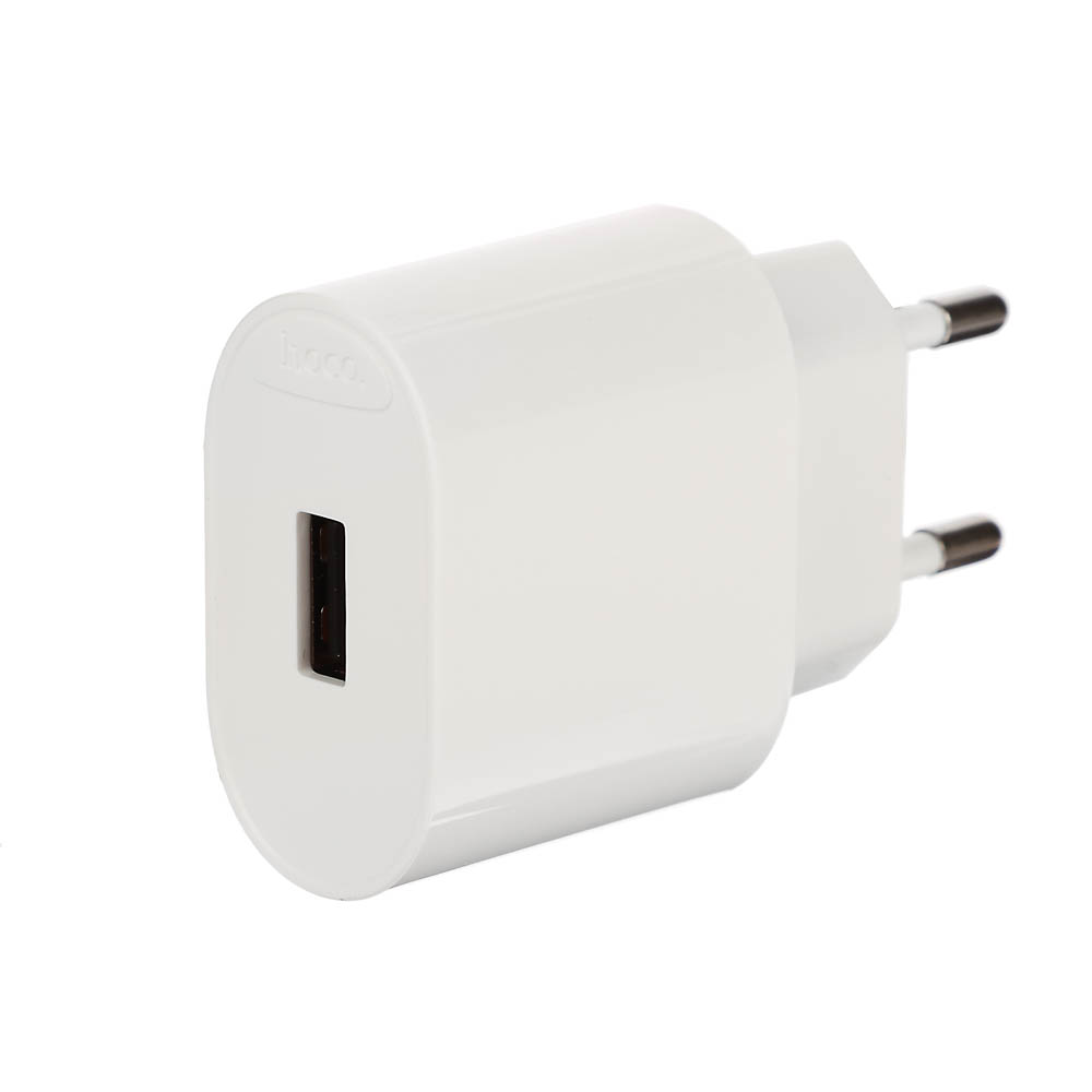 Сетевое зарядное устройство hoco. модель C109A, USB-A 10.5W, цвет: белый, арт.№ 916-277