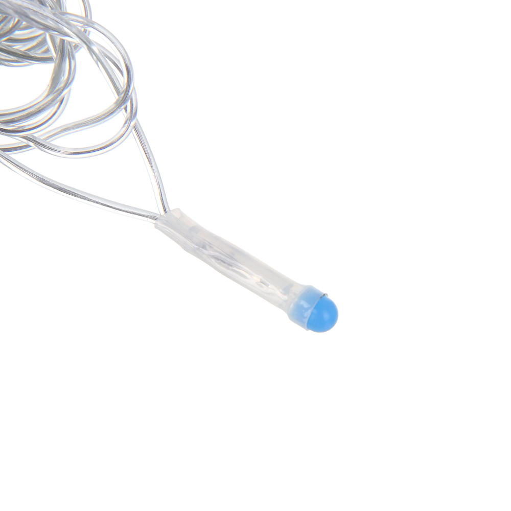 Гирлянда вьюн 10 м СНОУ БУМ, 80 LED ламп, цветной диод/синий (8 режимов), ПВХ прозрачный, 220В, арт.№ 384-188