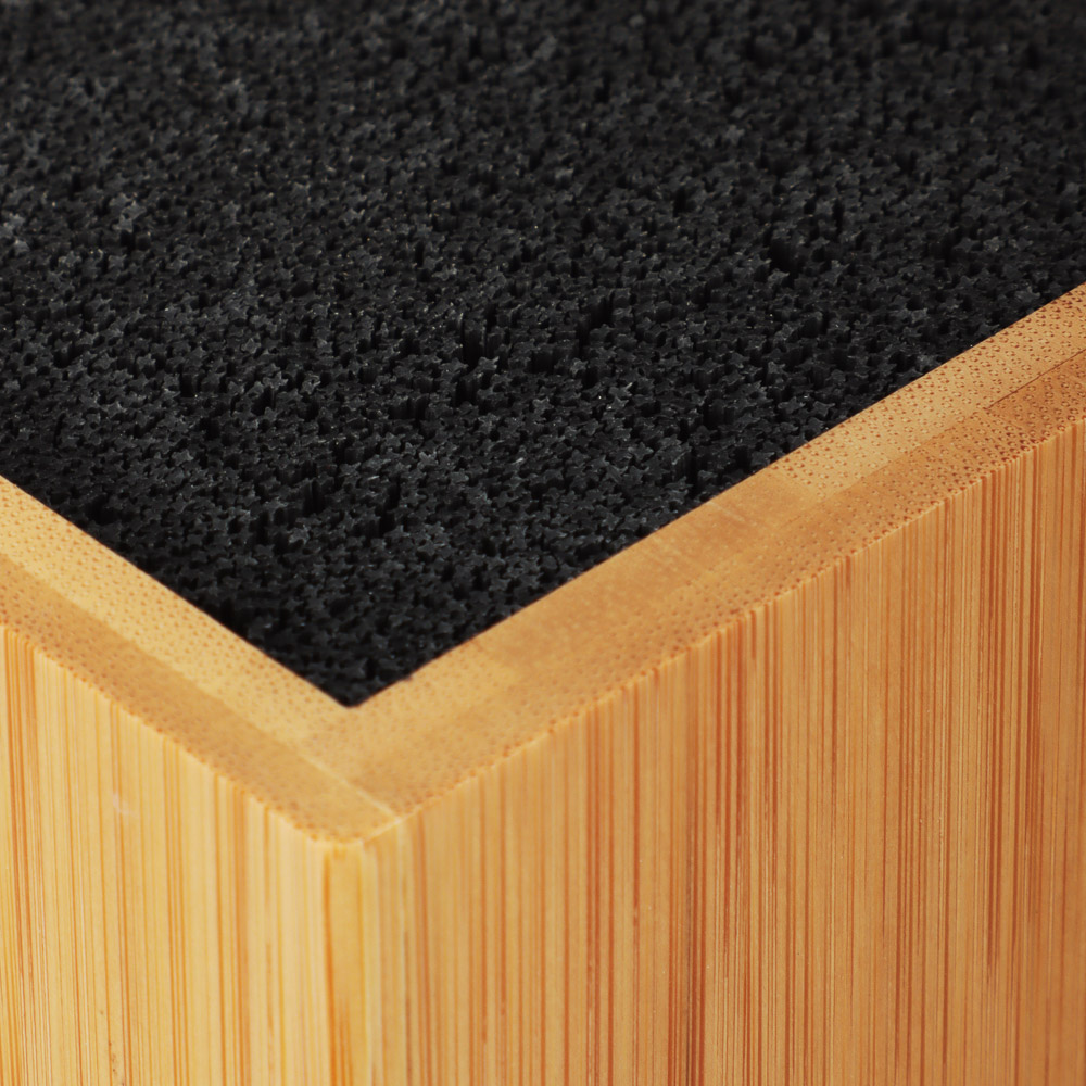 SATOSHI Бамбук Подставка для ножей 10х10х22,5см, полипропиленовые разделители, арт.№ 803-336