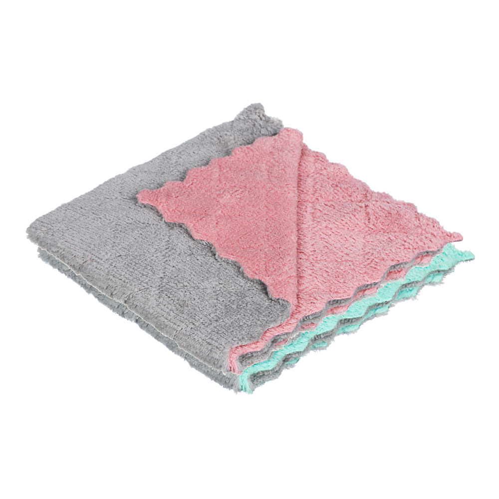 VETTA Салфетка из микрофибры универсальная, двусторонняя, мягкая, 30х30см, 330г/кв.м., 2 цвета, арт.№ 448-275