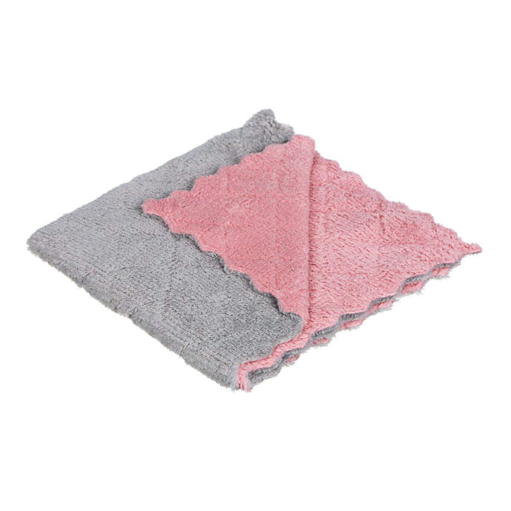 VETTA Салфетка из микрофибры универсальная, двусторонняя, мягкая, 30х30см, 330г/кв.м., 2 цвета, арт.№ 448-275