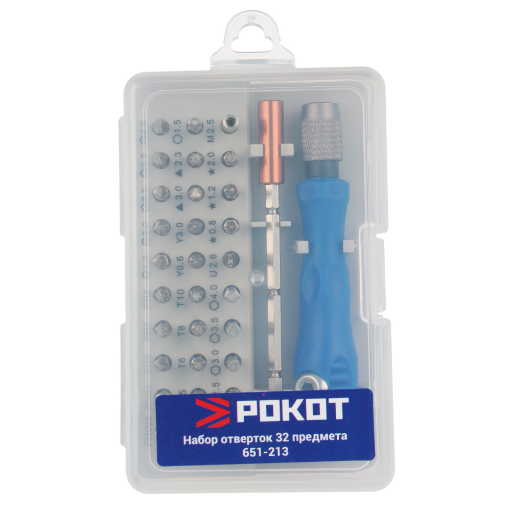 РОКОТ Набор отверток 32 предмета, арт.№ 651-213