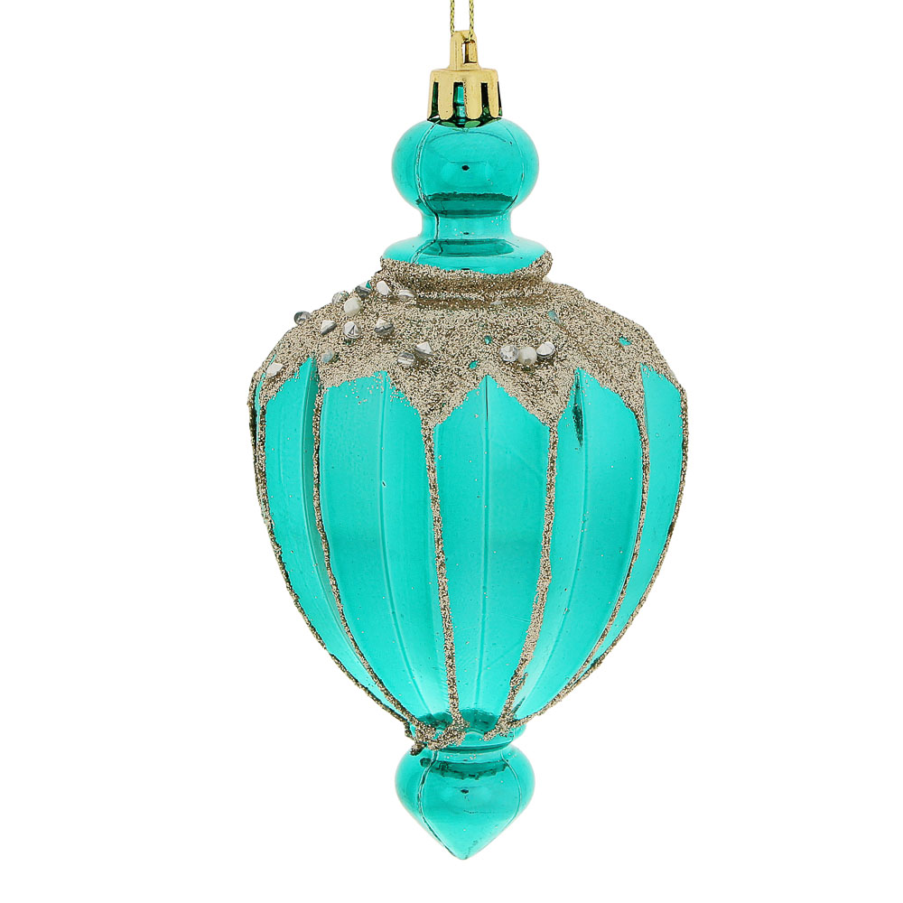 СНОУ БУМ Премиум Подвеска "Фонарик" 12см, пластик, стразы, 6 цветов, арт.№ 397-318