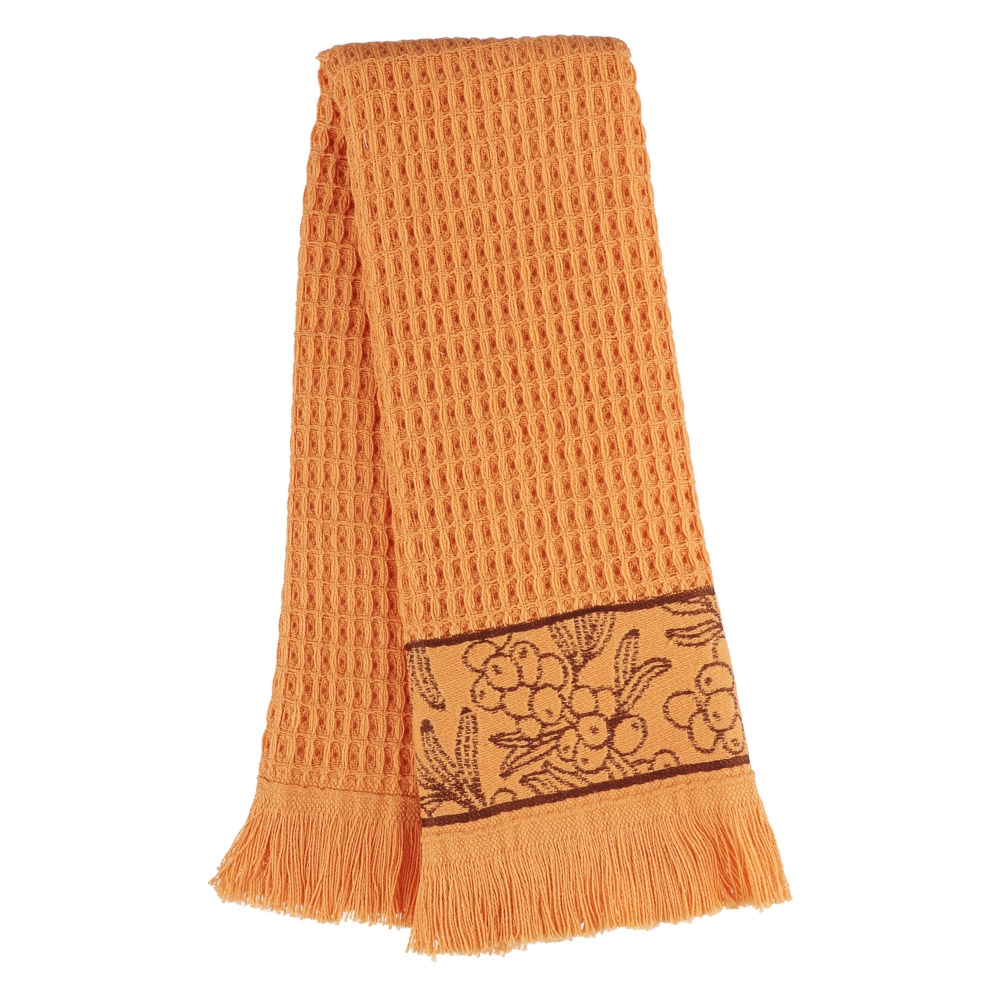 Полотенце кухонное вафельное, 30х50см, 100% хлопок, Spany, Berries, оранжевый, арт.№ 434-192