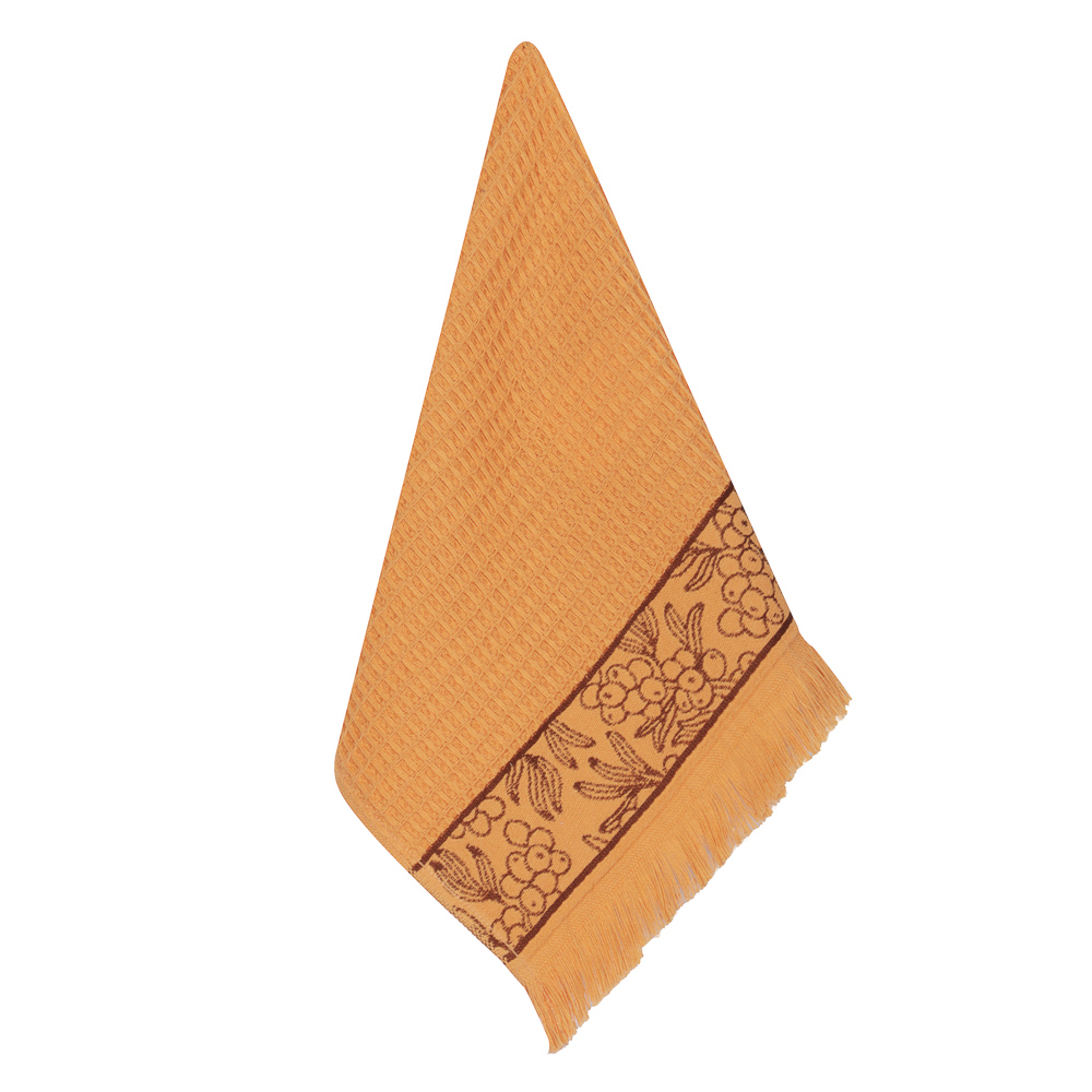 Полотенце кухонное вафельное, 30х50см, 100% хлопок, Spany, Berries, оранжевый, арт.№ 434-192