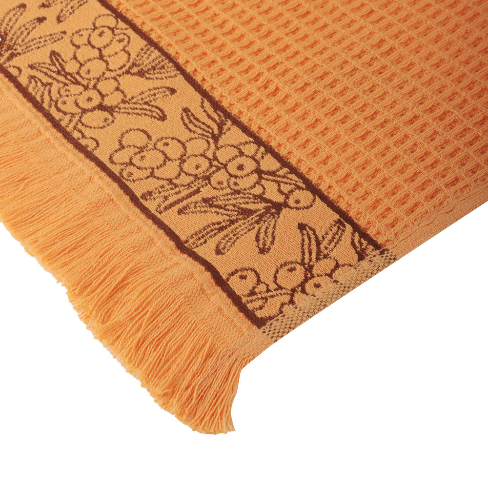 Полотенце кухонное вафельное, 30х50см, 100% хлопок, Spany, Berries, оранжевый, арт.№ 434-192