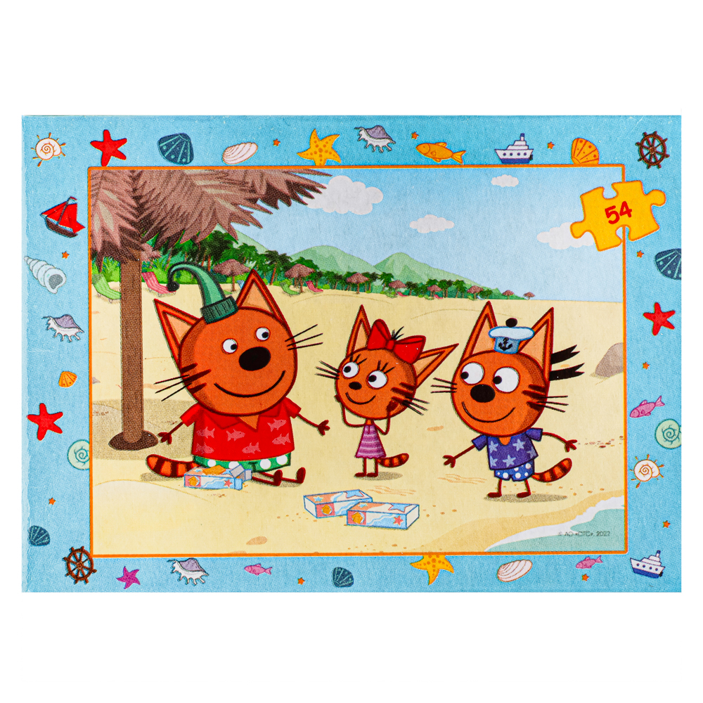 СТЕП ПАЗЛ Пазлы "Три кота" 54 эл., картон, 6х9х2см, арт.№ 272-846