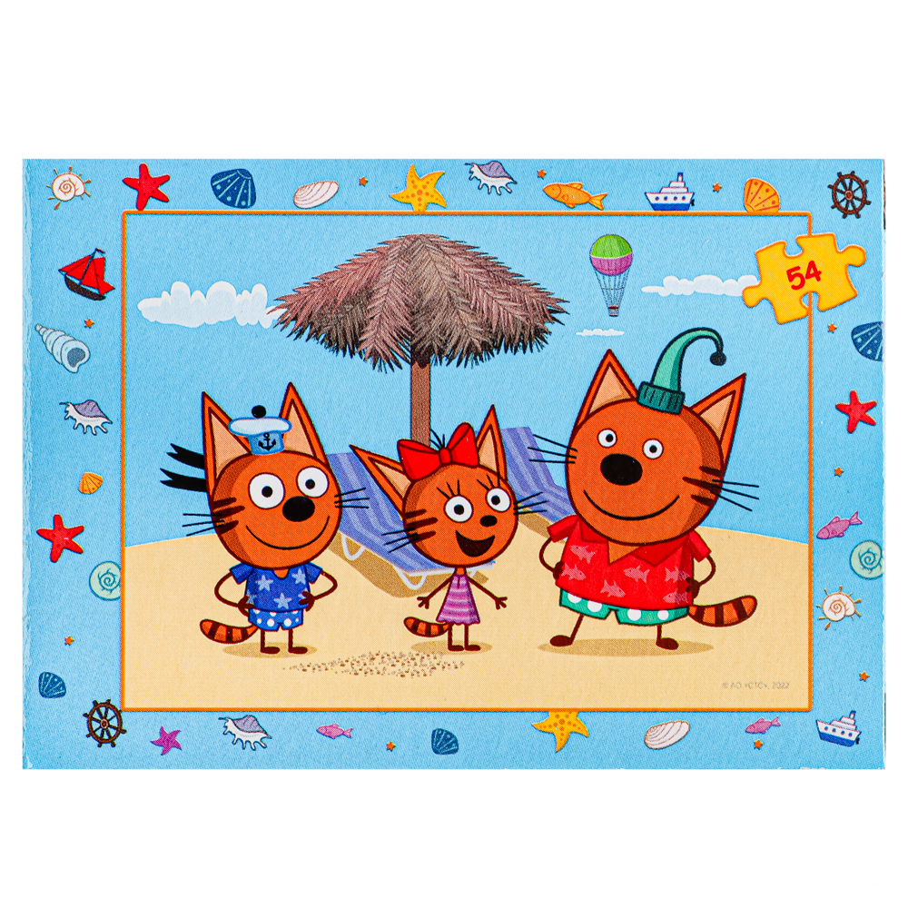 СТЕП ПАЗЛ Пазлы "Три кота" 54 эл., картон, 6х9х2см, арт.№ 272-846