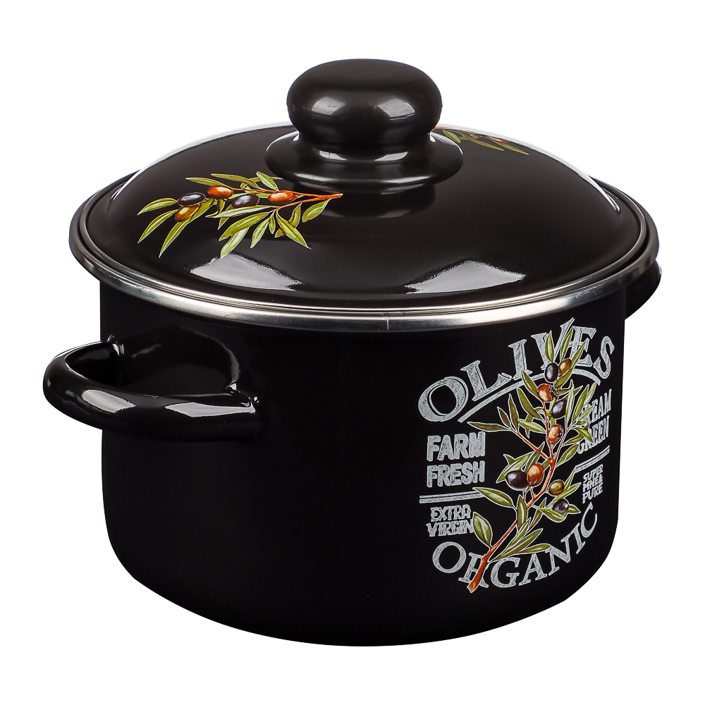 Ветка оливы Кастрюля эмалированная 2л, арт.№ 894-546