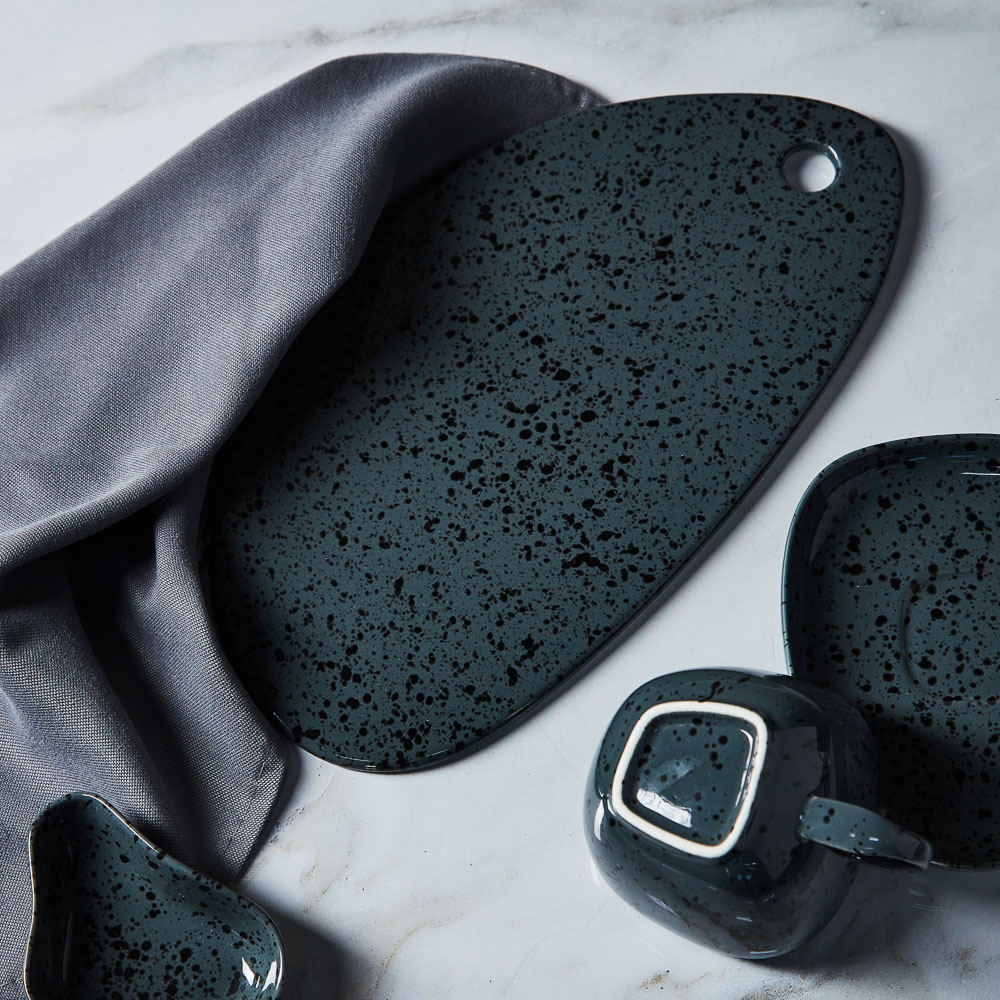 MILLIMI Оникс Блюдо для сыра, 32х17х1см, фарфор, арт.№ 816-049