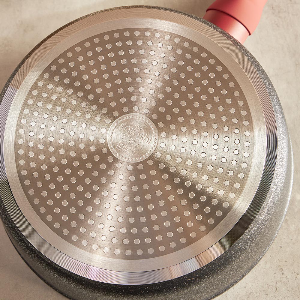 SATOSHI Лувьер Сковорода литая глубокая d24см, антипригарное покрытие мрамор, индукция, арт.№ 846-651