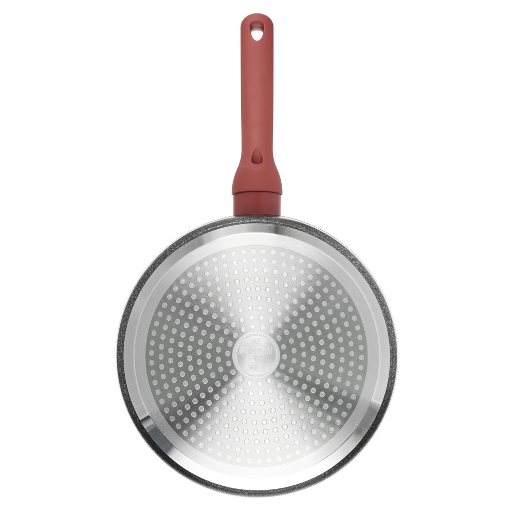 SATOSHI Лувьер Сковорода литая глубокая d24см, антипригарное покрытие мрамор, индукция, арт.№ 846-651