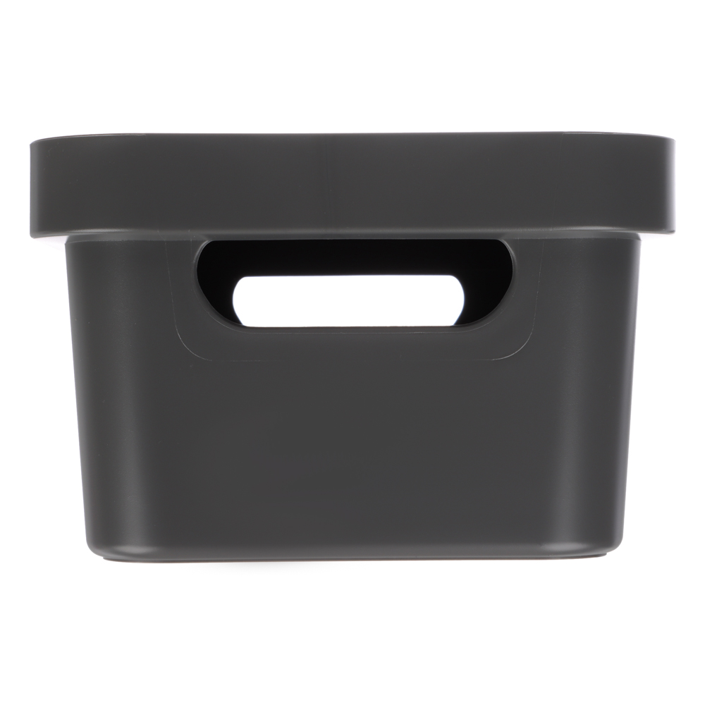 Ящик с крышкой универсальный Luxe, 270х190х120мм, 4,6л, серый, арт.№ 457-824