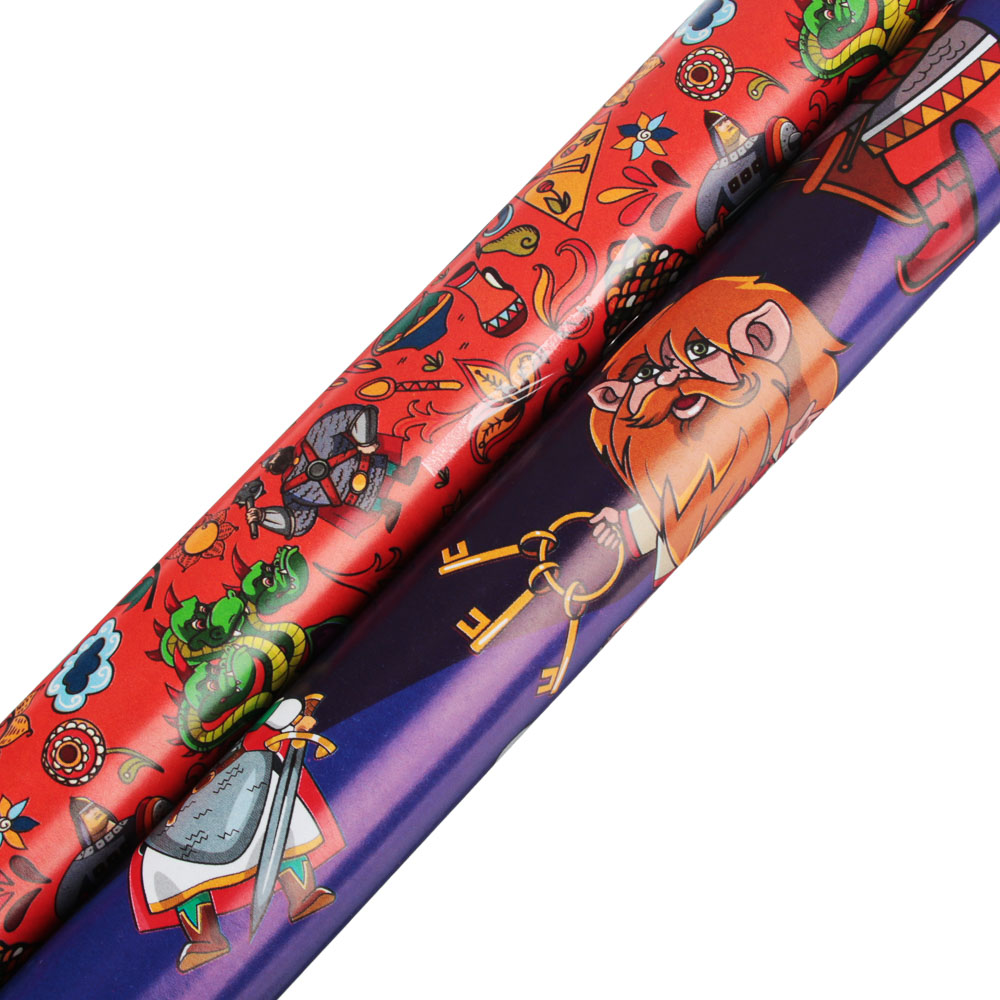 BY Сказки Бумага упаковочная, 68,5х100см, мелованная, 80г, 2 дизайна, арт.2, арт.№ 207-077