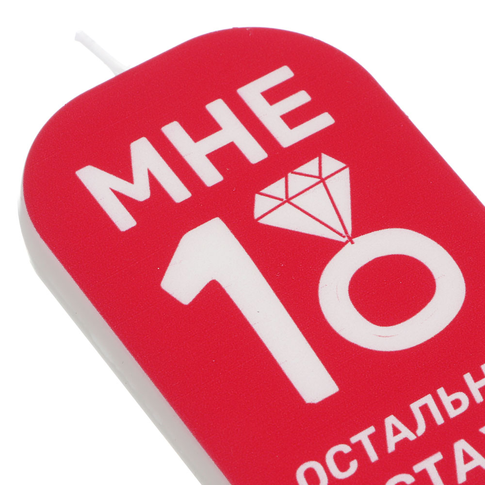 Свеча для торта тм Fntastic, 8х5х0,8 см, парафин, 2 дизайна, арт.№ 506-251