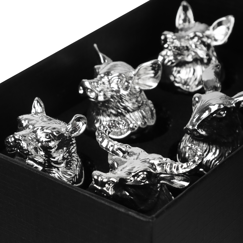 Набор стопок перевертышей тм MILLIMI, 30мл, серебро, стекло, 6шт, арт.№ 878-713