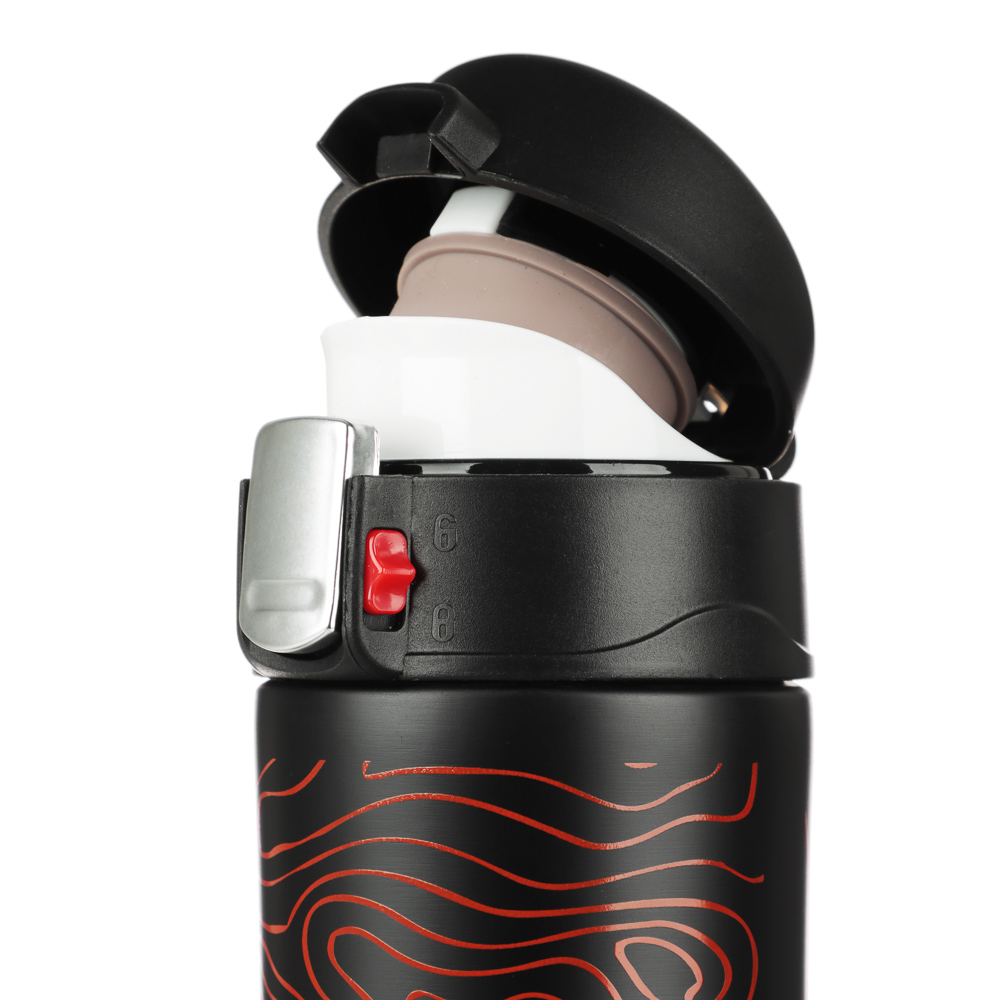 BY Герои Термос-кружка с крышкой на защелке, 450мл, нерж. сталь, 3 дизайна, арт.№ 841-826