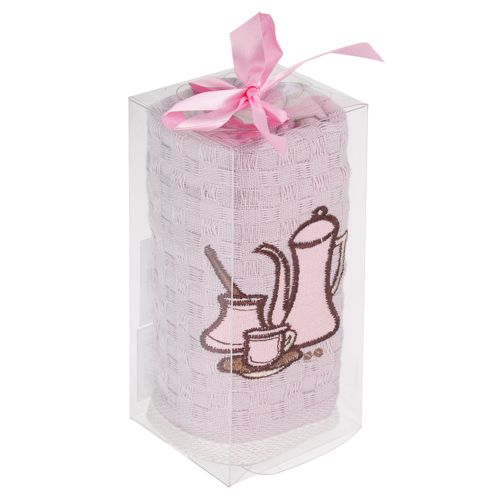 PROVANCE Полотенце вафельное с вышивкой, "Праздник", 100% хлопок, 40х60см, арт.№ 488-014