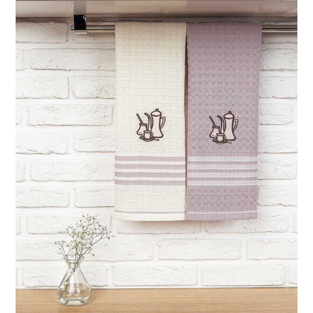 PROVANCE Полотенце вафельное с вышивкой, "Праздник", 100% хлопок, 40х60см, арт.№ 488-014