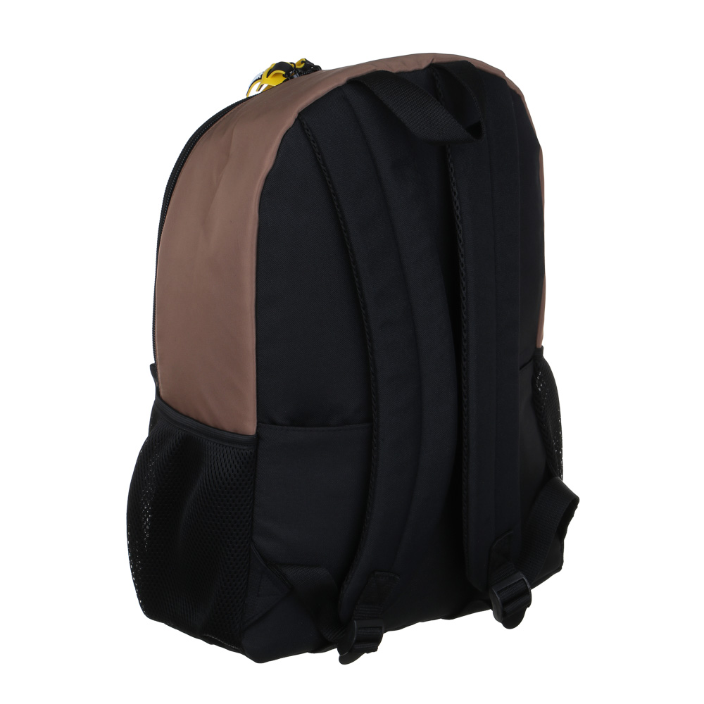 Рюкзак универсальный 40х30х15см, 1 отд., 4 карм.(1 на спинке), нашивка, нейлон, силикон, кофейный, арт.№ 593-017