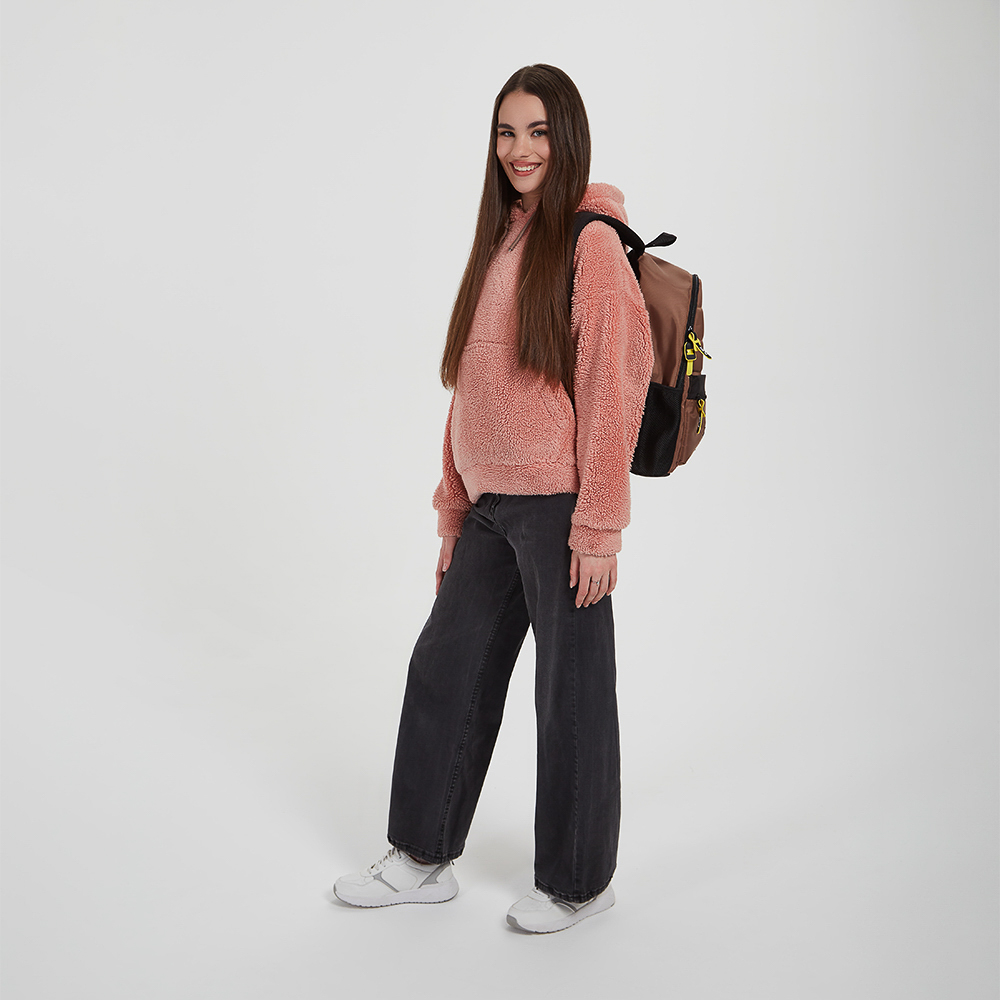 Рюкзак универсальный 40х30х15см, 1 отд., 4 карм.(1 на спинке), нашивка, нейлон, силикон, кофейный, арт.№ 593-017