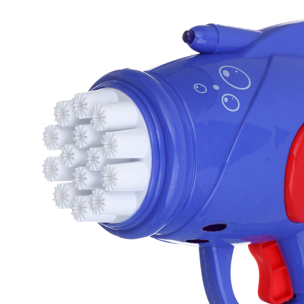 ИГРОЛЕНД Пистолет для выдувания мыльных пузырей, PP, 3хАА, 50 мл, мыльный р-р, 15х6,6х14,5 см, 3 дизайна, арт.№ 460-037