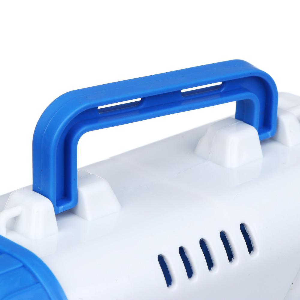 ИГРОЛЕНД Пулемет для мыльных пузырей, PP, 4хАА, 30 мл, мыльный раствор, 25,5х7х14,5 см, 2 цвета, арт.№ 460-038