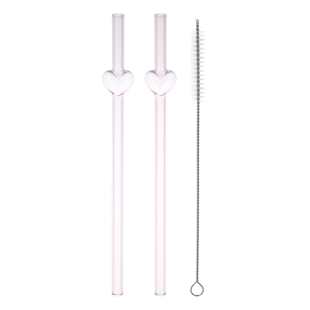 Набор трубочек тм Fntastic с щеточкой, 20 см, стекло, 2 шт, арт.№ 854-033