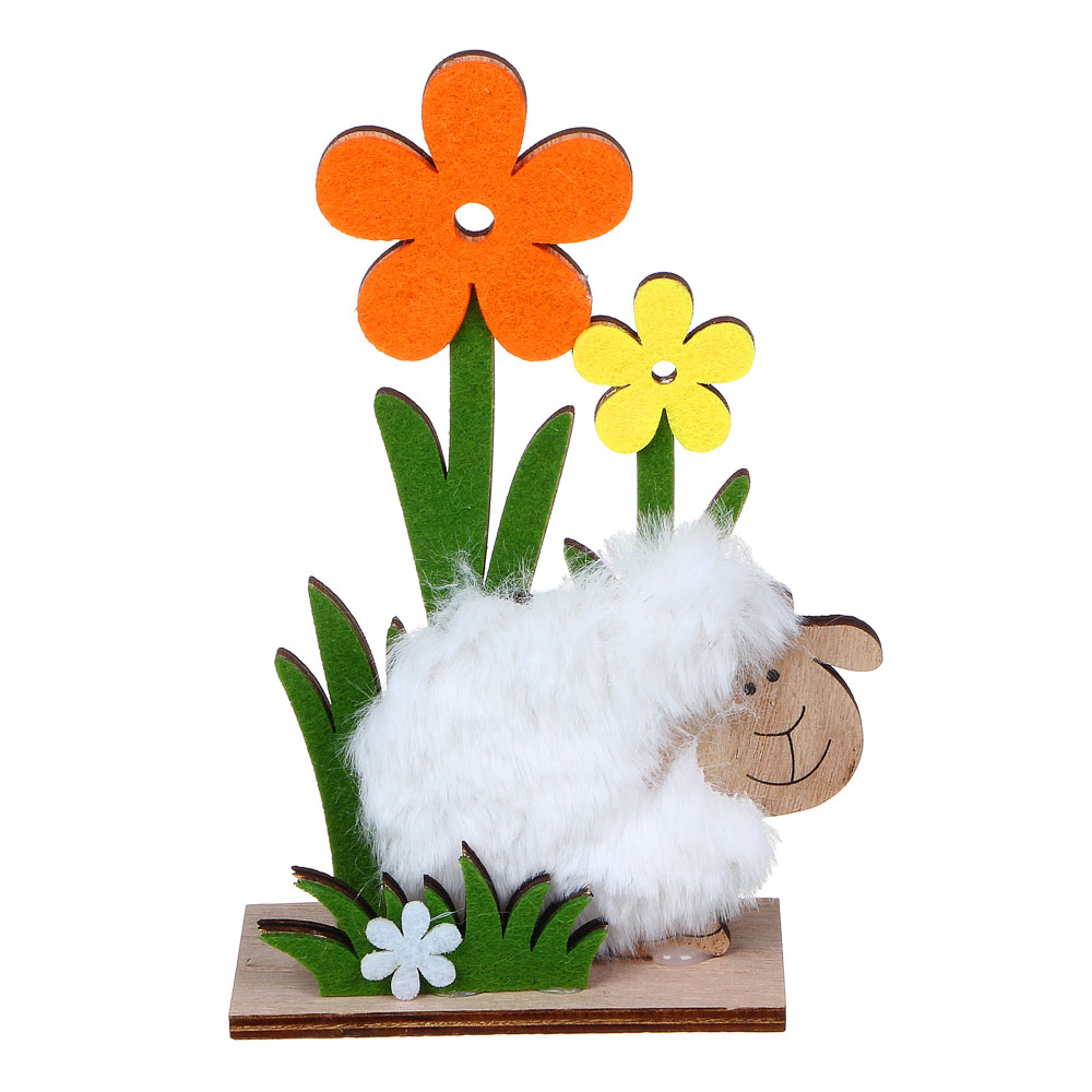 INBLOOM Декор садовый Овечка 16 см, МДФ, 2 дизайна, арт.№ 153-130