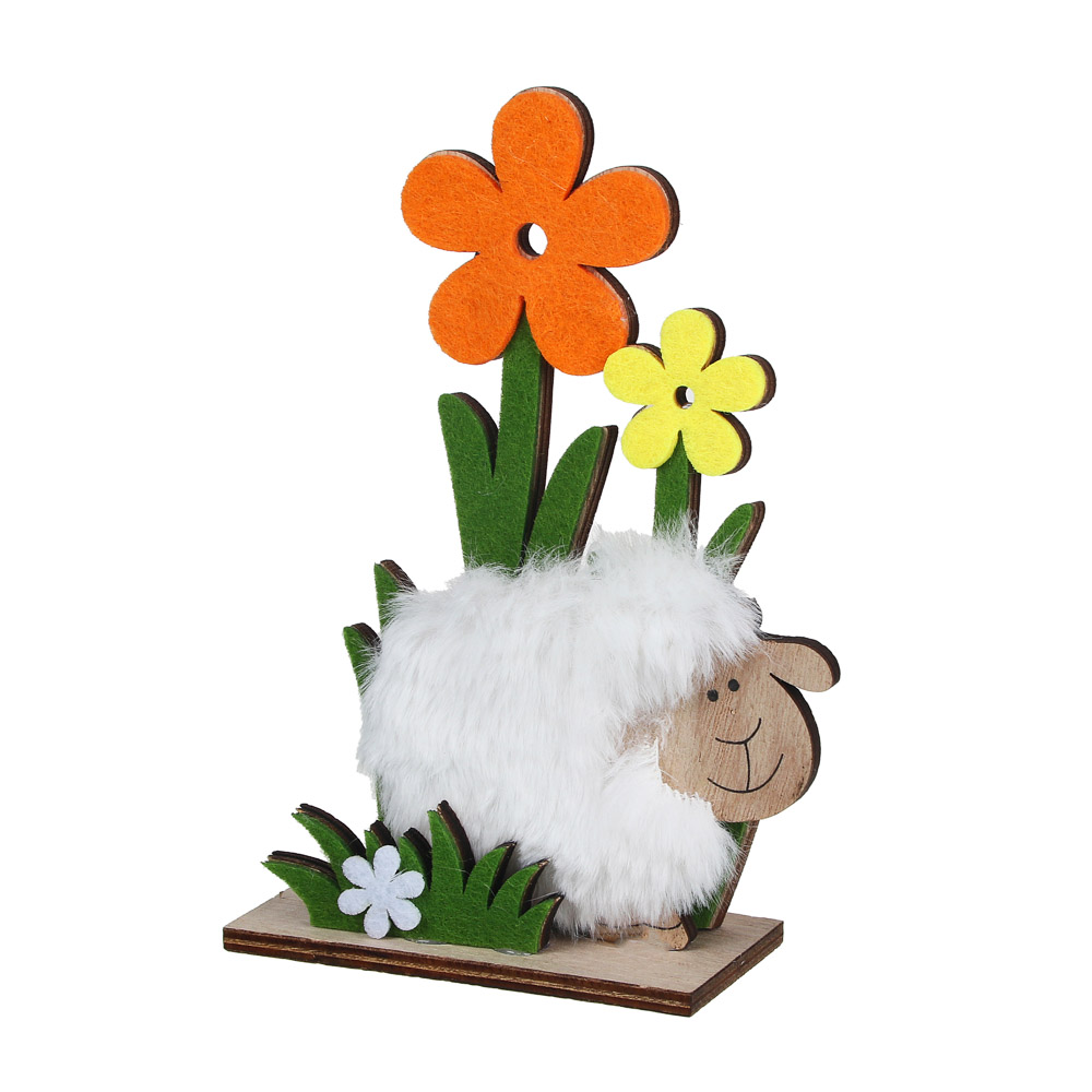 INBLOOM Декор садовый Овечка 16 см, МДФ, 2 дизайна, арт.№ 153-130