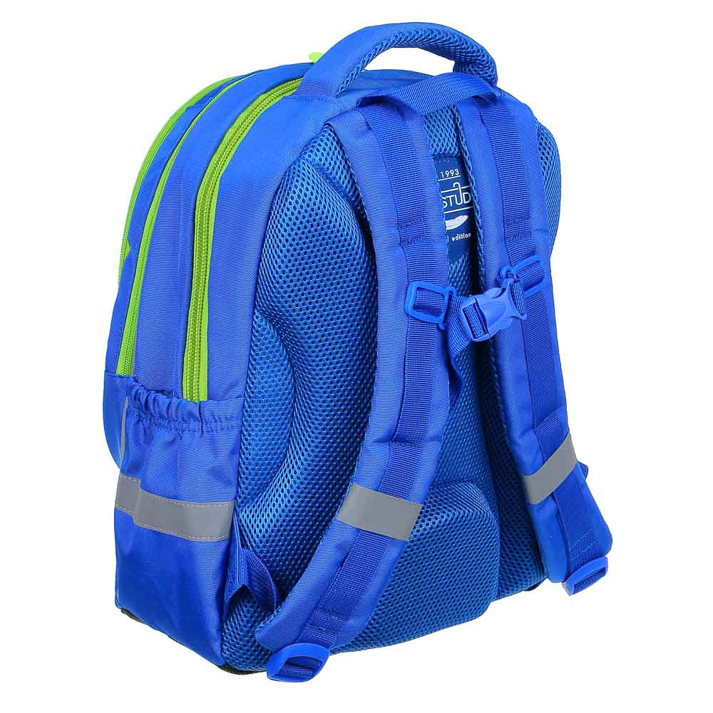 ДИНО БЭК ТУ СКУЛ Рюкзак шк. полужесткий 37х28х14см, 3отд., 2карм., эргон.спинка, ПЭ, арт.№ 254-474