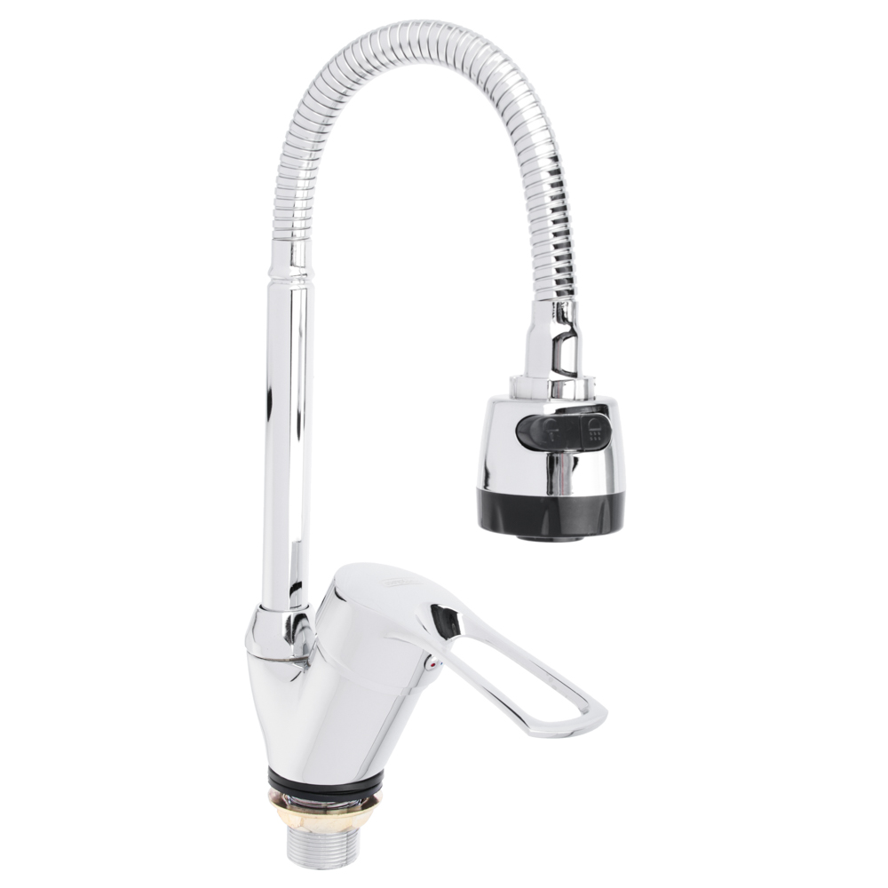 СоюзКран Смеситель для кухни, гибкий излив, керам. картридж 40мм, хром, цинк, SK01-F128, арт.№ 567-079