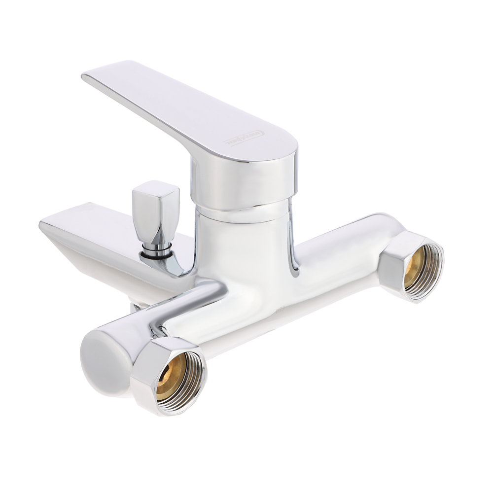 СоюзКран Смеситель для ванны с душем, короткий излив, керам. картридж 35мм, хром, цинк, SK07-M105, арт.№ 567-082