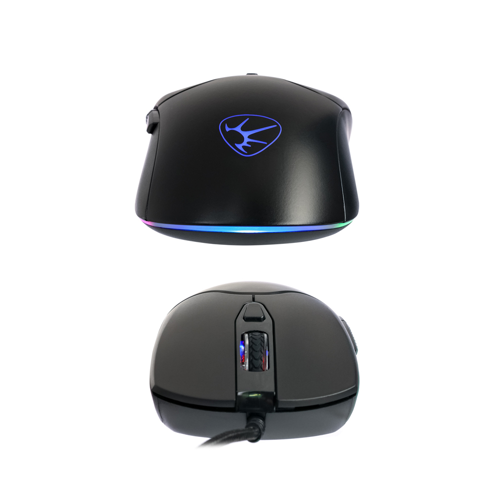 BY Игровая мышь проводная Grenade 12800dpi,6D,A825,RGB,220см, арт.№ 405-054