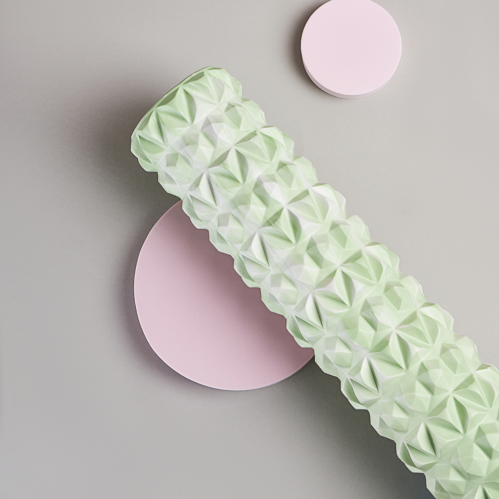 SILAPRO MAX Роллер для миофасциального массажа, зелено-белый, 45х11см, EVA, PVC, арт.№ 192-039