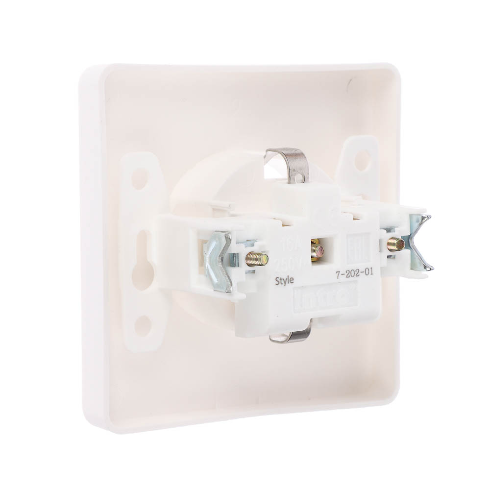 Розетка скрытой установки с заз. Intro Style 2P+E Schuko, 16А-250В, IP20, белая, арт.№ 904-146