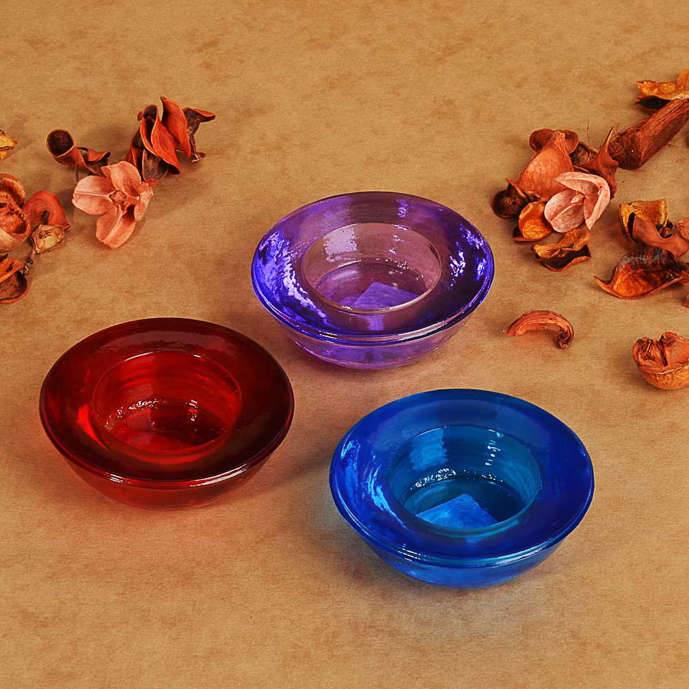 Подсвечник цветной "Хей", 7,5х2,6см, 3 цвета, 2476, арт.№ 477-025