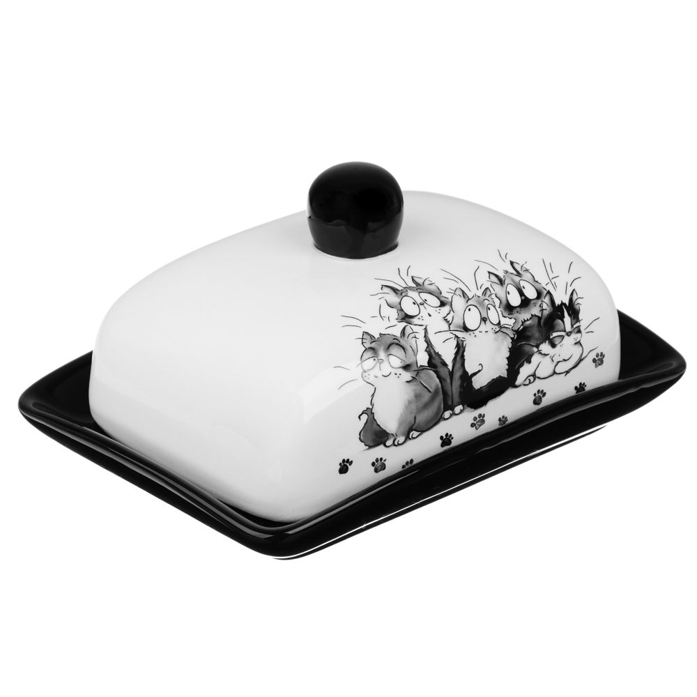 MILLIMI Озорные коты Масленка, 17x12x8см, керамика, арт.№ 824-501