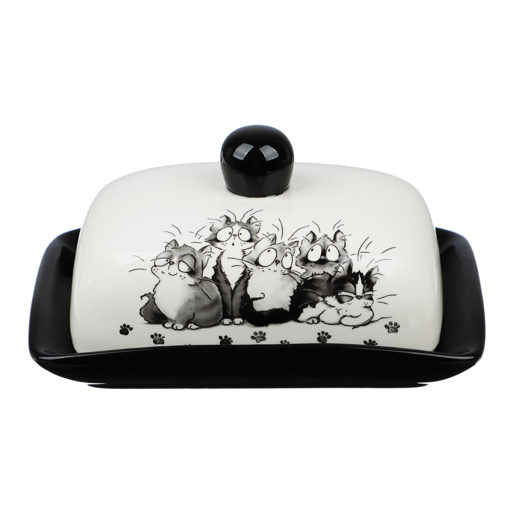 MILLIMI Озорные коты Масленка, 17x12x8см, керамика, арт.№ 824-501