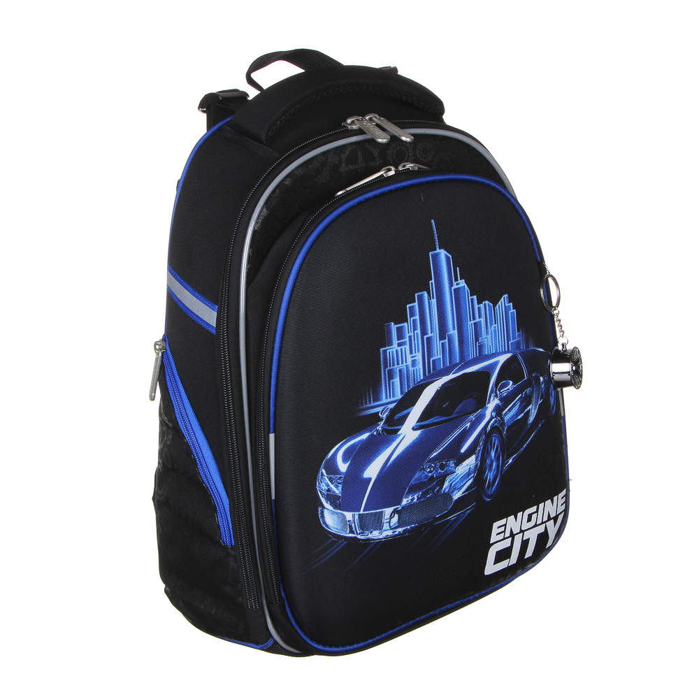 Энджин Сити Рюкзак школьный жесткий, 38x30x20см, ПЭ, 2 отд, 2 карм, эргон.спинка,лямки рег.по росту, арт.№ 254-432
