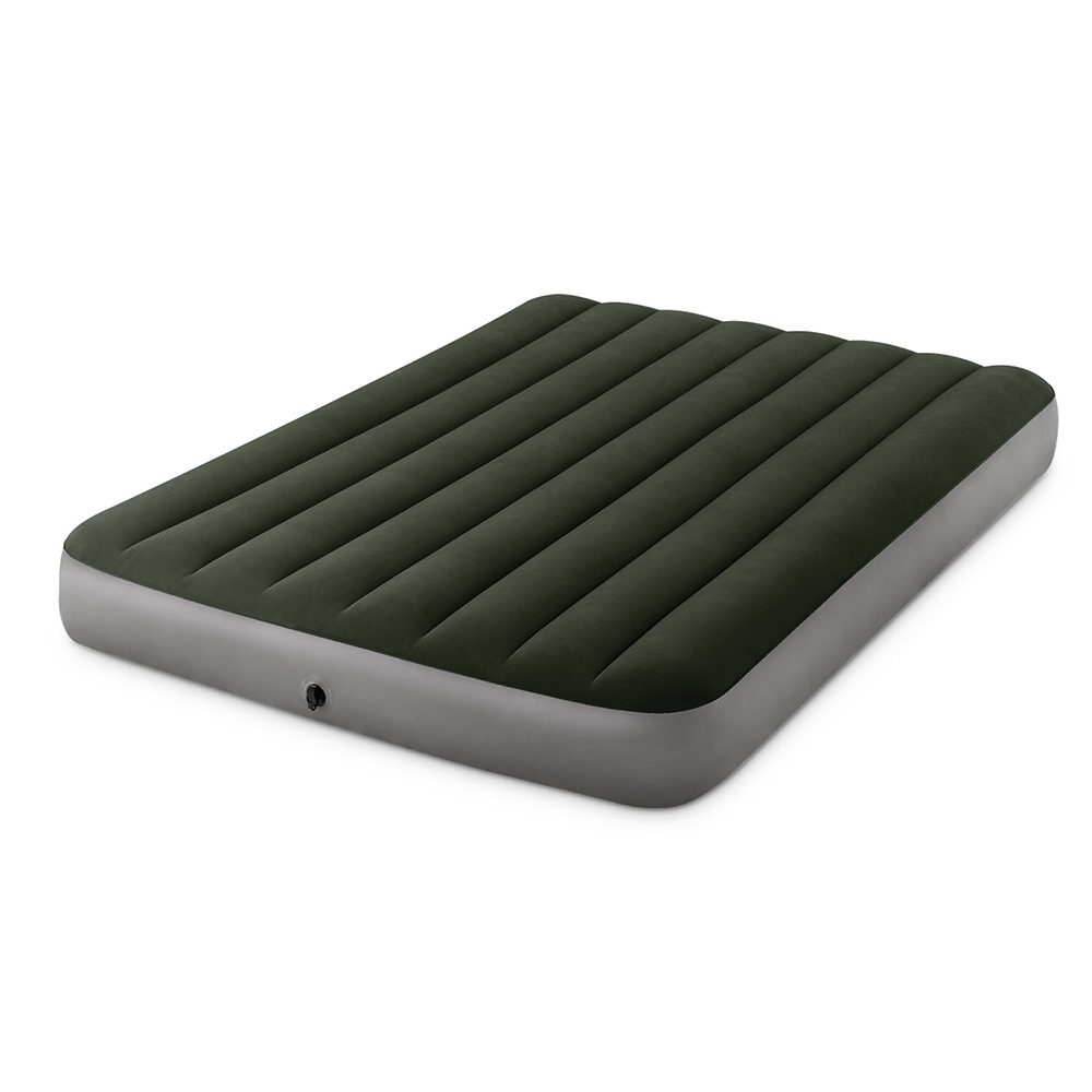 INTEX Матрас надувной DOWNY BED QUEEN, (fiber-tech), насосна батарейках, 152x203x25см, ПВХ, 64779, арт.№ 108-058