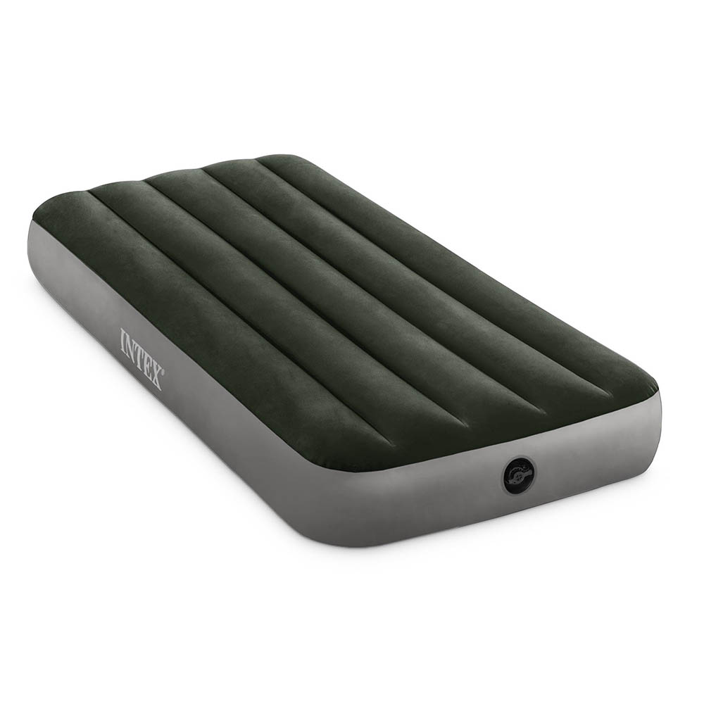 INTEX Матрас надувной DOWNY AIRBED, встроенный ножной насос, 191x76x25см, до 136кг, 64760, арт.№ 108-059