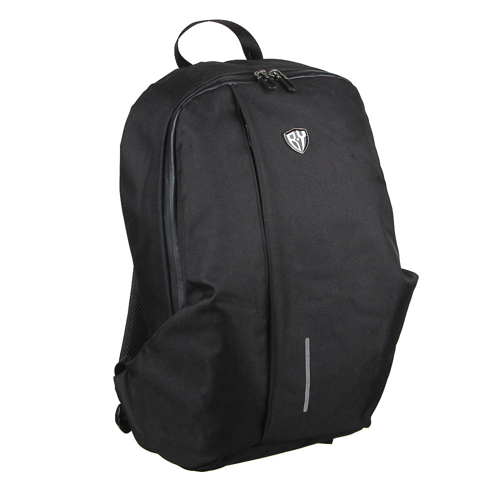 BY Рюкзак подростковый, 49х30х14см, 1 отд., 1 карм., эргономичная спинка, USB, полиэстер, черный, арт.№ 254-379