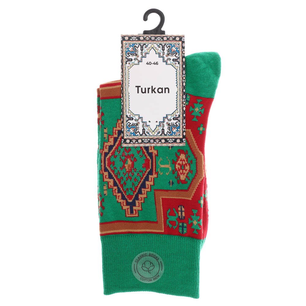 Носки универсальные с рисунком, тм Turkan, р. 40-46, 90% хлопок, 8%п/а, 2% эластан, разноцветные, арт.№ 019-580