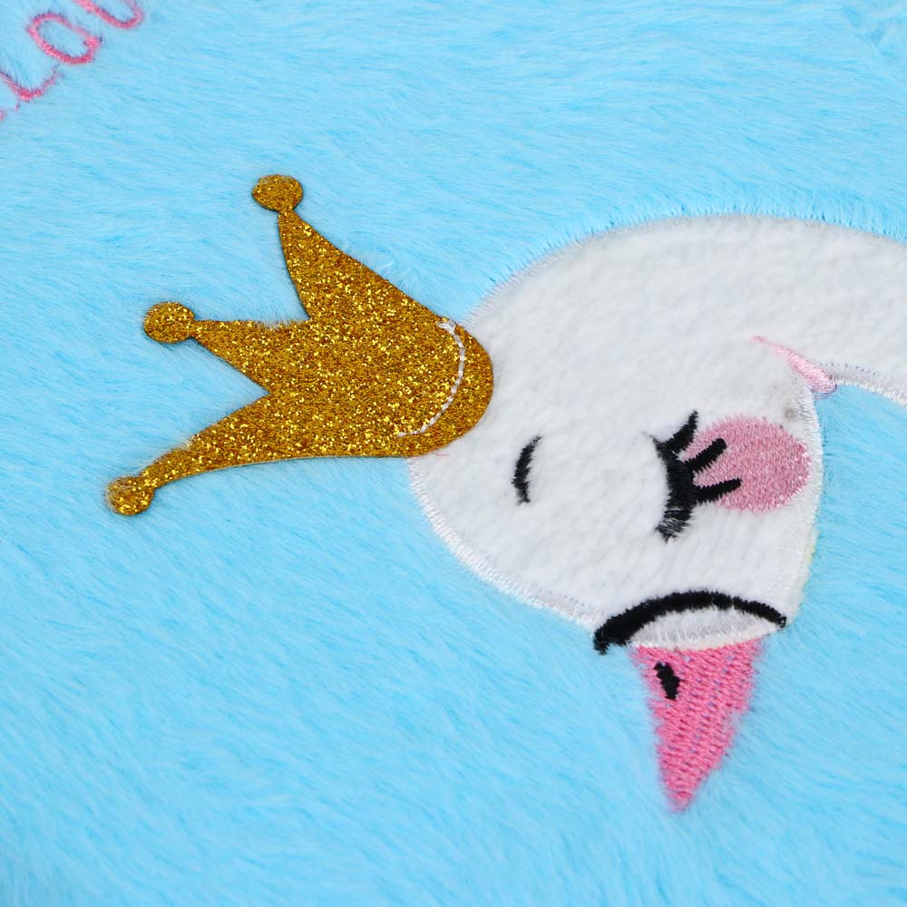 ЦАРЕВНА ЛЕБЕДЬ Записная книжка, 15х22см, 80 листов, твердая обложка из плюша, вышивка, арт.№ 524-227