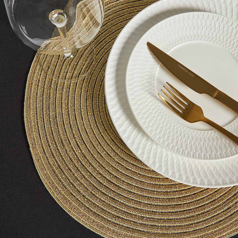 BY COLLECTION Black Line Набор салфеток сервировочных, d38см, 100% ПЭТ, 2шт, арт.№ 890-368