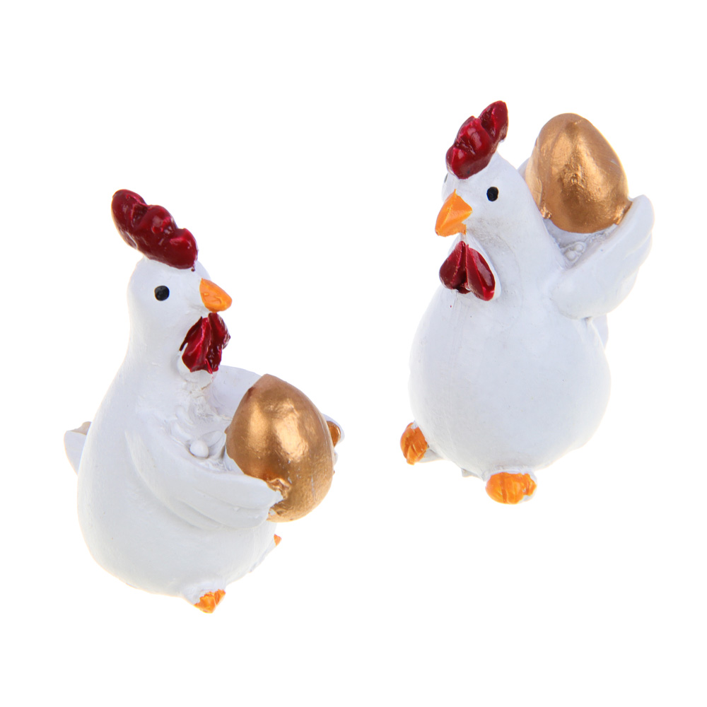 LADECOR Фигурка в виде курочки с яйцом, полистоун, 4 см., 2 дизайна, арт.№ 535-135