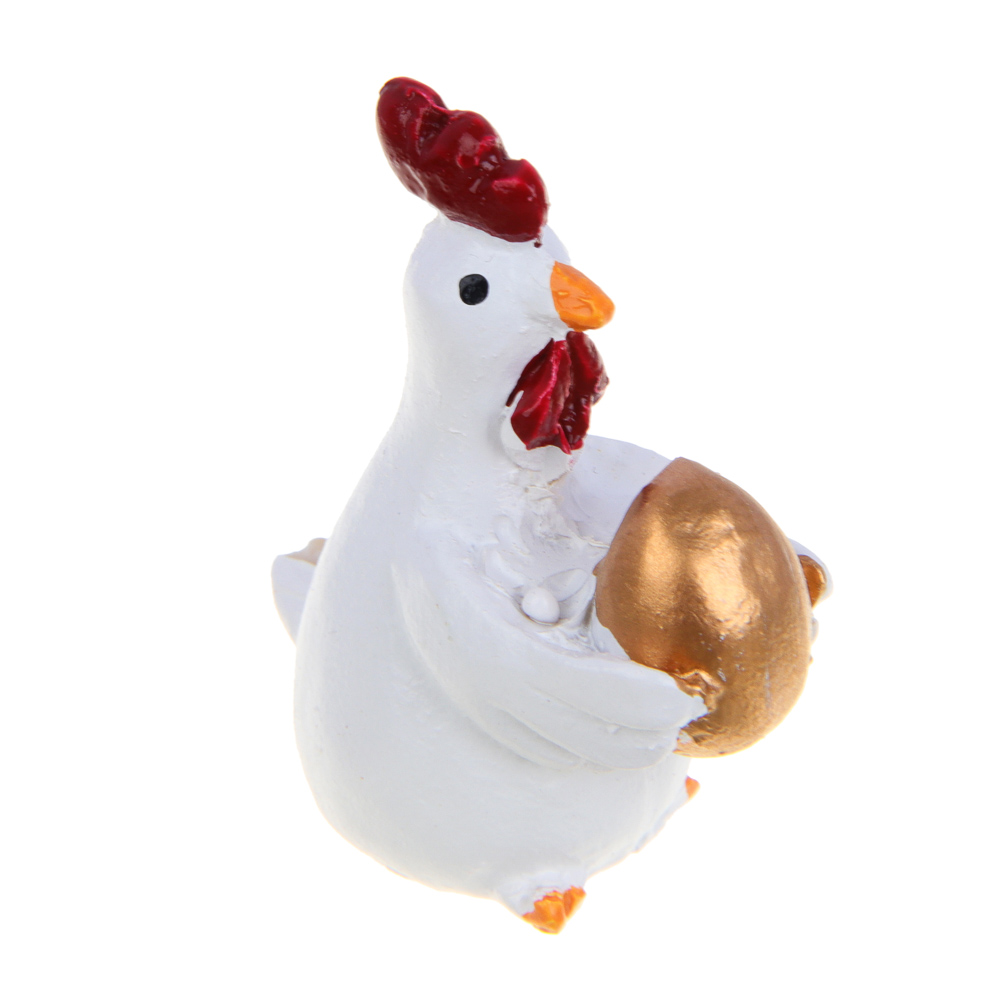LADECOR Фигурка в виде курочки с яйцом, полистоун, 4 см., 2 дизайна, арт.№ 535-135