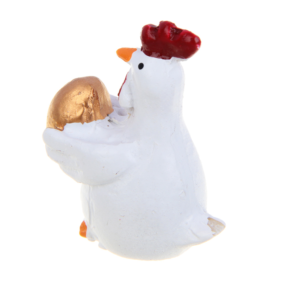 LADECOR Фигурка в виде курочки с яйцом, полистоун, 4 см., 2 дизайна, арт.№ 535-135