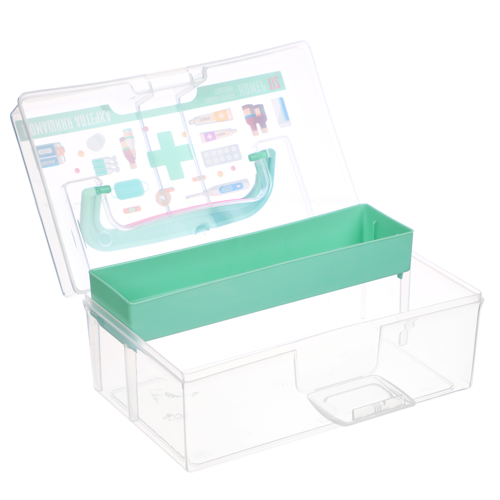 Бокс-аптечка универсальный для хранения мелочей 170х108х78мм, арт.№ 414-109